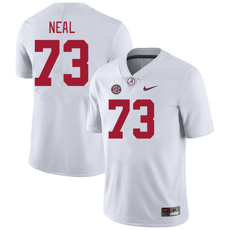 #73 Evan Neal Alabama Crimson Tide Jerseys Football Stitched-White
